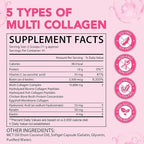 Multi Collagen Peptides Powder with Type I II III V X for Skin Joints Bones Hair and Nails Enhanced with Vitamin C Biotin Hyaluronic Acid Keratin Elastin for Comprehensive Beauty and Wellness Support