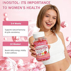 Myo-Inositol & D-Chiro Inositol Gummies 40:1 Ratio – Hormone Balance Supplement for Women – Ovarian & Fertility Support with Vitamins – Myo Chiro Inositol Gummies for Womens Health, 60 Count