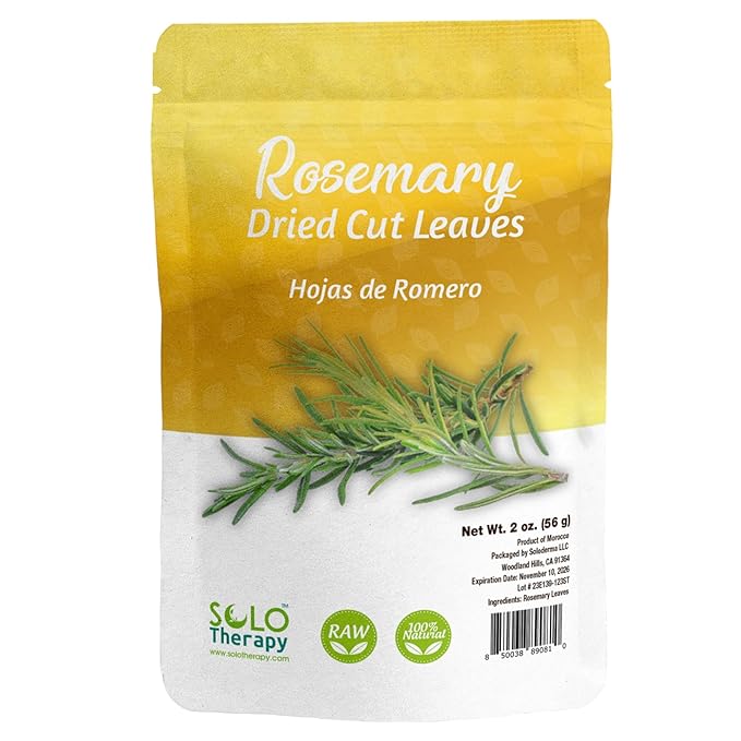 Rosemary Leaves cut and Sifted - 56 grams - Herbal Tea - Herbs and Spices for Meat, Fish, Oils, Dips, Tea Resealable Bag - 56 grams - Premium Quality (Rosemary Herb)