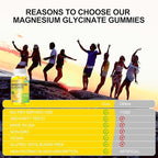 Magnesium Glycinate Gummies 1000mg - Sugar-Free Magnesium Potassium Supplement with Vitamin D, B6, CoQ10 for Adults & Kids,High Absorption for Calm Mood & Sleep Support - 60 Pineapple Gummies