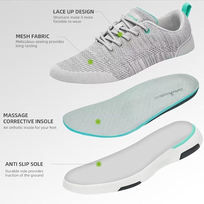 OrthoComfoot Women's Arch Support Orthopedic Sneakers