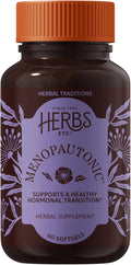 Herbs Etc. Menopautonic - Support Healthy Hormones - Menopausal Health Supplement with Chastetree Berry, Black Cohosh & Ginseng - Supports Ovary Health & Vaginal Walls - 60 Softgels (60 Servings)