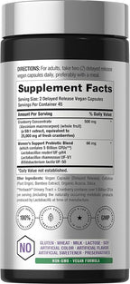 Horbaach Urinary Tract Health for Women | 90 Vegan Capsules | Probiotics and Cranberry for Vaginal Health | Vegan, Non-GMO, Gluten Free Supplement