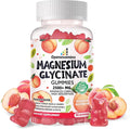 Magnesium Glycinate Gummies 2500mg - Sugar Free Magnesium Potassium Supplement with Vitamin D, B6, CoQ10 for Calm Mood & Sleep Support - 90 Peach Gummies