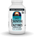 Source Naturals Essential Enzymes 500mg, Bio-Aligned Multiple Enzyme Supplement Herbal Defense for Digestion, Gas, Constipation & Bloating Relief - Digestive Aid* - 360 Capsules, 360 Servings
