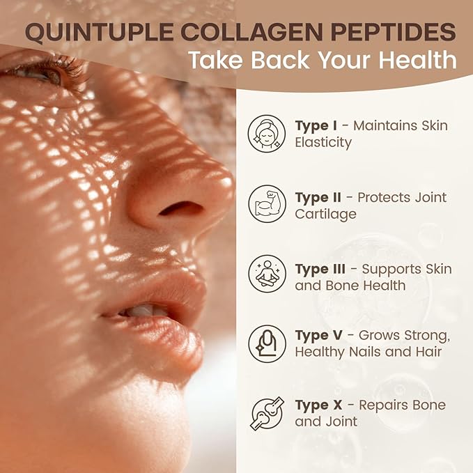 NATURE TARGET Chocolate Collagen Peptides Powder - Multi Collagen for Women with Vitamin C & Creatine, Supports Skin, Hair, Nails & Joint Health - Type I, II, III, V & X, Gluten Free, 35 Servings