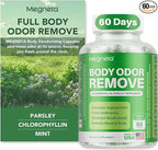 Body Deodorizing Supplement, Natural Internal Odor Control Pills for Men & Women, Chlorophyll Capsules for Skin, Breath and Gut Health (60 Capsules)