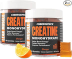 Creatine Monohydrate Gummies, Pure Creatine, Supports Muscle Recovery, Improve Performance and Strength, Gluten Free, 60 Servings, Orange Flavor