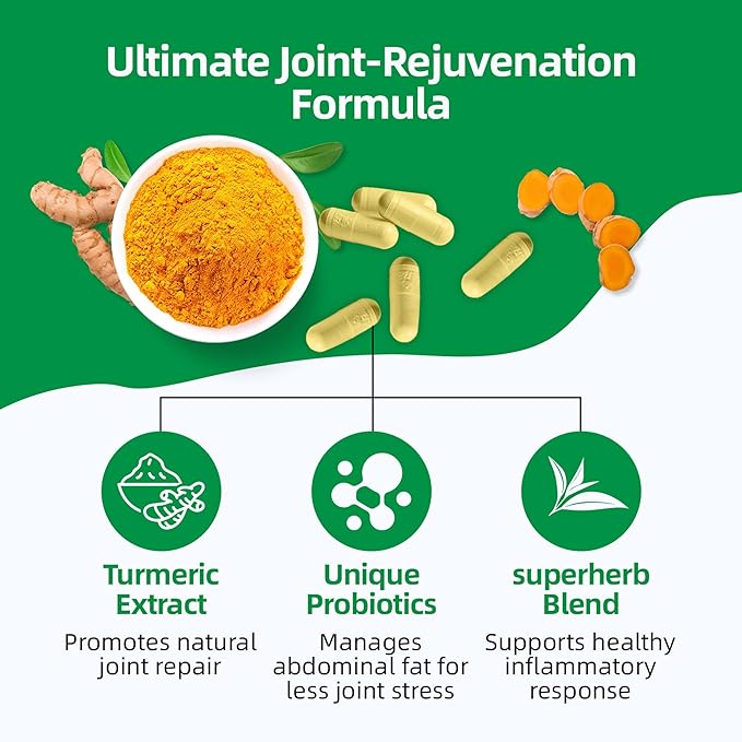 Glucosamine Chondroitin MSM and Turmeric Supplement -Joint Support Supplementfor Women & Men with Boswellia & Glucosamine Sulfate 1500 mg. Used for Cartilage & Joint Health & Flexibility
