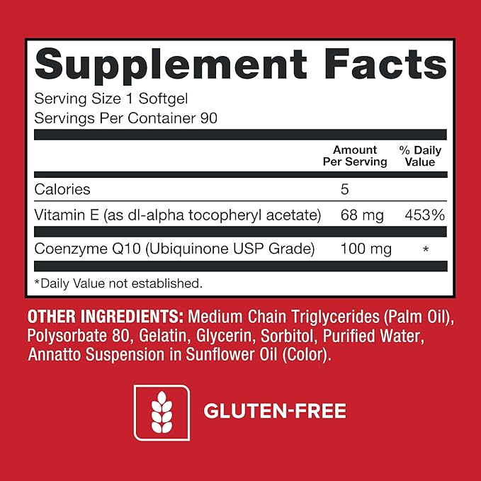 Qunol Ultra CoQ10 100mg Softgels- 3x Better Absorption, Antioxidant for Heart Health & Energy Production, Coenzyme Q10 Vitamins and Supplements, 3 Month Supply, 90 Count