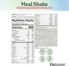Fit & Lean Meal Shake Meal Replacement with Protein, Fiber, Probiotics and Organic Fruits & Vegetables, Chocolate Peanut Butter Pie, 1lb, 10 Servings