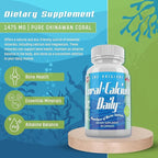 Daily Health - Pure Okinawa Coral Calcium - Marine-Grade Supplement with 72 Trace Minerals - 1475mg, 1080 Vegetable Capsules (12 Month Supply)