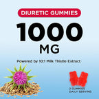Aromlife Diuretic Retention Gummies for Water Retention & Bloat, Herbal Diuretic Water Away Gummies with Milk Thistle for Digestion, 60 Count Sugar-Free Vegan Fluid Balance Gummy for Men and Women