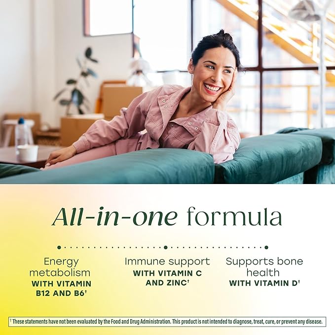 MegaFood Multivitamin for Women 40+ One Daily Womens Multivitamin - with Methylated B12, Methyl Folate, Vitamin D3, C & Zinc - Energy Metabolism, Immune Support & Bone Health, Vegetarian, 90 Tablets