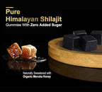 DLNIA Shilajit Gummies with Ashwagandha, Turmeric - Organic, Zero Sugar & Vegan-Friendly Himalayan Shilajit for Men & Women - Energy, Calm, Cortisol, Sleep, Immune Support & Overall Health