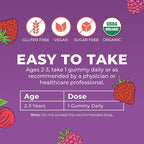 MARYRUTH'S Organic Toddler Multivitamin Gummies | Ages 4+ | Vitamin A, C, D, E, B6, B12, Biotin, Iodine, Zinc | Immunity | Bone & Teeth Health | Skin & Vision Support | Vegan | Gluten Free | 60 Count