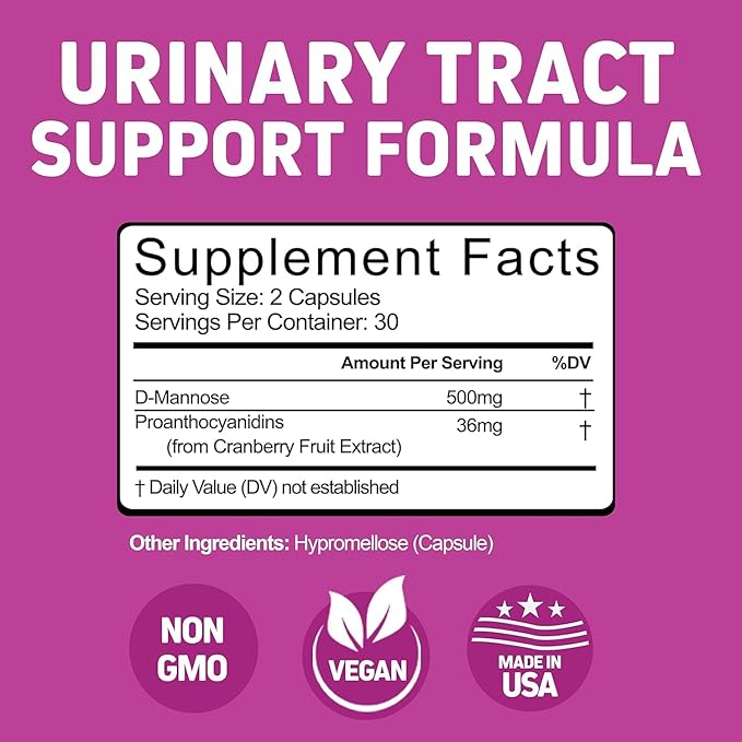 Herbtonics Fast Acting Urinary Tract Cleanse Treatment | Formula UTI with 36 mg PAC | Medical-Grade Cranberry Supplement for Urinary Tract Support (60 Count (Pack of 2))