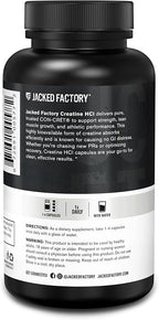 Jacked Factory Creatine HCl Capsules - CON CRET Creatine Pills 750mg - Lean Muscle Growth & Recovery, Boost Strength & Endurance, No Bloating or Cramps - 120 Capsules