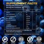 KUKALY Creatine Monohydrate Gummies for Men & Women, 9000MG Creatine Gummies Sugar Free with L-Taurine, BCAA 2:1, B12 B6 for Boost Strength, Focus & Endurance, Vegan, Non-GMO, Blueberry 120*2 Bottle