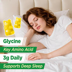 Glycine 3g Gummies, with L Alanine 1000 mg, L Theanine, GABA, Vitamin B6, Sleep Support, Muscle Relaxation, High Absorption Glycine Supplements for Adults, Sugar Free Pineapple Flavor, 60 gummies