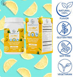 HydraAlka+ Premium Alkalizing Supplement | Beats Acid & Non-Chronic Heartburn | Hydrates with Electrolytes | Supports pH Balance, Muscle Recovery & Bone Health | 30 Servings, 3 Flavors