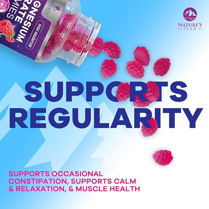 Magnesium Citrate Gummies for Adults & Kids - High Absorption Magnesium Supplements - Premium Calm, Relaxation, Muscle, Nerve, Bone & Heart Support - Great-Tasting Vegan Gummy Supplement - 120 Gummies