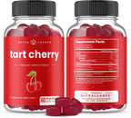 NutraChamps Tart Cherry Gummies - Tart Cherry Extract with Celery Seed - 60 Vegan Gummies (2-Pack)