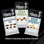 Gourmet Nut Power Up Trail Mix, 2 Pack of 36 Ounce Bags - 100% Natural, Mega Omega Blend, High Energy Snack Assorted - 48 Count Individually Wrapped Packs