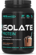 PEScience Isolate Whey Protein Powder, Gourmet Chocolate, 27 Servings, 100% Whey Protein Isolate, Low Carb, Fast Absorbing Post Workout Shake for Men and Women