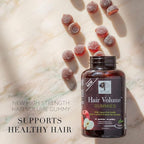 New Nordic Hair Volume Gummies - Biotin Supplement for Hair Growth - Contains Horsetail, Millet & Zinc - Supports Healthy Growth & Strength - 60 Vegan Gummies (Pack of 2)