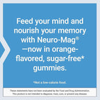 Life Extension Gummy Science™ Neuro-Mag® Magnesium L-Threonate, Memory Support, Quick Thinking, cognition, Magnesium Supplement, Gluten-Free, Non-GMO, Orange Flavor, 60 Gummies