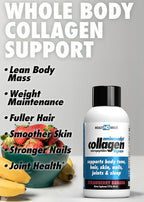 HEALTH DIRECT – Medical-Grade Liquid Collagen Shots – AminoSculpt Sugar-Free – Strawberry Banana – 12 Servings, (12pk, 2oz Shots) – Good for Joints, Bones, & Sleep – Better Hair, Skin & Nails