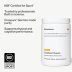 Momentous Creatine Chews - Creatine Monohydrate - Supports Strength, Lean Muscle, & Recovery for Men & Women - NSF Certified for Sport - 150 Chewable Tablets - Mango