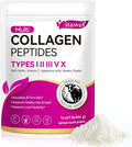 Multi Collagen Peptides Powder,Type I, II, III, V, X,with Biotin,Vitamin C,Hyaluronic Acid,Supports Healthy Joint, Hair, Skin & Nail Support,Grass-Fed, Non-GMO,16oz