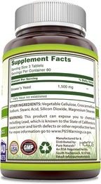 Pure Naturals Brewer's Yeast Supplement | 1500 Mg per Serving | 240 Tablets | Non-GMO | Gluten-Free | Made in USA