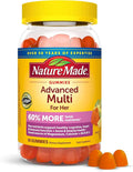 Nature Made Advanced Womens Gummy Multivitamins with Magnesium Citrate, Calcium, B Vitamins, Multivitamin Gummies for Women, 90 Multi Vitamin Gummies, 30 Day Supply