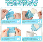 Protein Powder Travel Container Bags, 60Pcs Leakproof Bottle-Shaped Disposable Powder Travel Storage Bags for Gym, Workouts, Outdoor | Mess-Free Supplement Storage Solution (60)