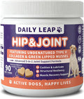 3g 90 Count Hip & Joint Supplement for Dogs with Undenatured Type II Collagen, MSM, Green Lipped Mussel, Glucosamine, Chondroitin Support Mobility, Chicken Flavored Soft Chews
