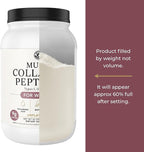 Multi Collagen Powder with Biotin, Hyaluronic Acid, Vitamin C (2lb Value Size) | Hydrolyzed Collagen Supplement (Types I, II, III, V, X). Hair, Skin, Nails for Women, Men