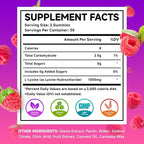 MEENCCD L-Lysine 1000mg Gummies, Lysine Supplement for Adults & Kids, Essential Amino Acid Supplement Supports Collagen Formation, Sugar-Free, Raspberry Flavor, 60 Count