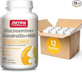 Jarrow Formulas Glucosamine + Chondroitin + MSM Capsules, Joint Support Supplement with Vitamin C and Manganese, 240 Capsules, 60 Day Supply, Pack of 12