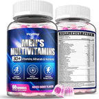 Methylated Multivitamin Gummies for Men - Mens Multivitanins Gummy with Vitamins A C D K E, Methylated Folate, B Complex, Probiotics, Omega-3, CoQ10, Herbal Blend - Support Energy & Immune Health