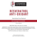 Resveratrol Anti-Oxidant Serum - Combat Aging with Antioxidants from Tea Polyphenols & Resveratrol - 1 fl oz - Cosmesis