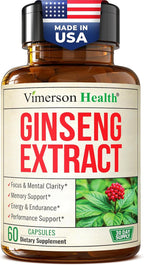 Panax Ginseng Supplement 1000mg – Korean Red Ginseng Extract for Men & Women – Energy, Focus & Stamina Support – Standardized Full-Spectrum Adaptogenic Formula for Mental Clarity, Performance & Memory
