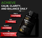 Super Calm Cortisol Supplements for Women & Men with Magnesium Glycinate, Ashwagandha, L-Theanine, Phosphatidylserine, Ginkgo & Lions Mane for Calm, Focus, Mental Clarity, Relaxation, Sleep, Energy