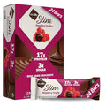 NuGo Slim Dark Chocolate Raspberry Truffle, 17g Protein, 2g Sugar, 7g Fiber, Low Net Carb, Keto Friendly, Gluten Free, 24 Count