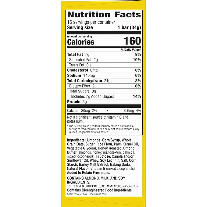 Nature Valley Sweet and Salty Nut Granola Bars, Dark Chocolate Peanut Almond, 15 Bars, 18 oz