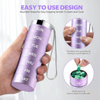 Large Weekly Pill Organizer, Metal Travel Pill Box, Portable Aluminum Alloy Waterproof Container, 7 Day Daily Medicine Organizer Holder for Vitamin, Fish Oil, Supplement, Purple