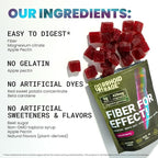 Fiber Gummies with Magnesium Citrate – Extra Strength Gut & Bowel Support, Mixed Berry Flavor, Non-GMO, Gluten-Free, Vegan, Constipation Relief Supplement – 60 Gummies