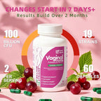 Vaginal Probiotics for Women, 100 Billion CFU with Akkermansia Probiotics & Prebiotics & Synbiotics Supplement for Vaginigal Health, pH Balance, Moisture, Odor Control, Non-GMO, Third-Party Tested